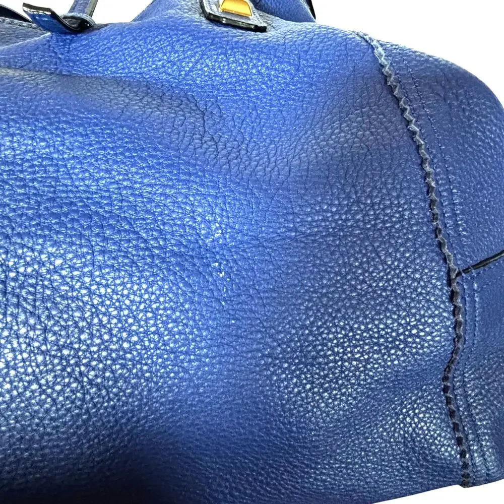 Stella & Dot brilliant royal blue purse tote shoulder bag soft faux leather Hobo